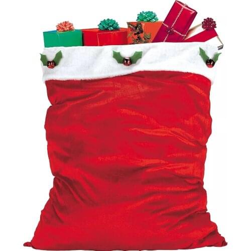 Snailify Big Size Santa Bag Red Velvet Gift Bag Claus Santa Sleeping Bag