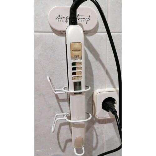 Hair Straightener Storage Rack Wall Mounted Curling Iron Holder Hanger Hair Dryer Holder Hair Dryer Shelf