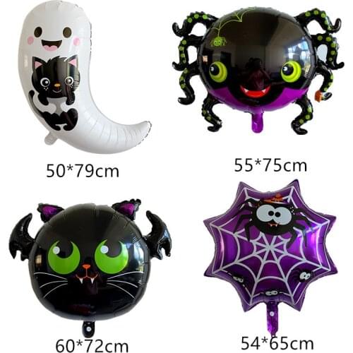 Halloween ghost balloon spider foil balloon inflatable bat balloon Halloween party decorations childrens toy balloons supplies