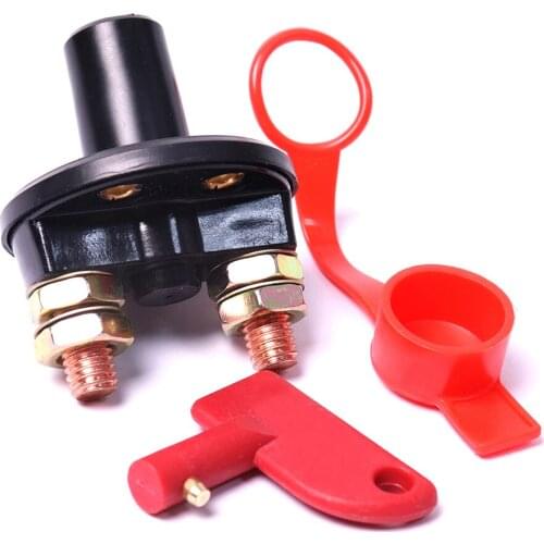 Hot sale 1pcs Brass and Plastic 12 / 24V 100A Car Battery Power Switch with Covers and Keys for Use in Professional Racing Cars