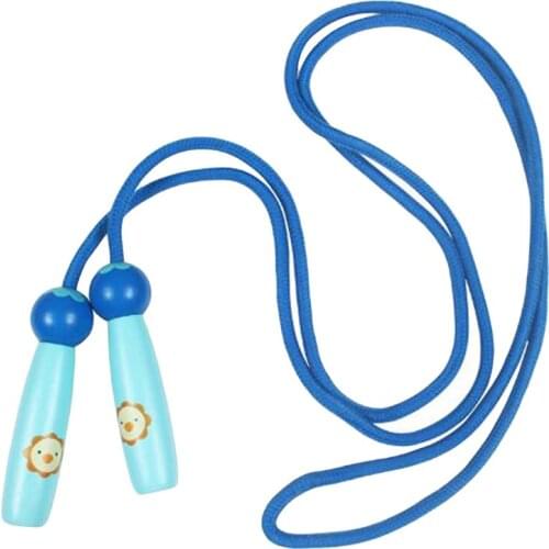 Funny Sport Toys Wooden Cartoon Toy Wooden Handle Student Child Jump Rope 200 Cm Children Outdoor Exercises Jump Rope Gift