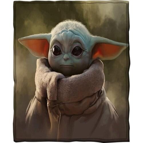Star Wars Yoda Baby Blankets Disney Anime Baby Shower Kids Children Boys Girls Body Cover Blanket Crib Small Sheet Quilt Gifts