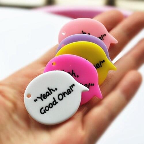 For DIY Phone Decoration 10pcs 39*32mm Resin Charms Necklace Pendant Yeah Good One