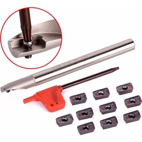 12pcs/set BAP 300R C10-10-120 Tool Holder + APMT1135PDER Carbide Inserts + T8 Wrench For CNC Milling Tool