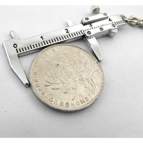 2 Colors Special Novelty Simulation Movable Vernier Caliper Model Slide Ruler Key Chain Keyring Gift Drop Shipping