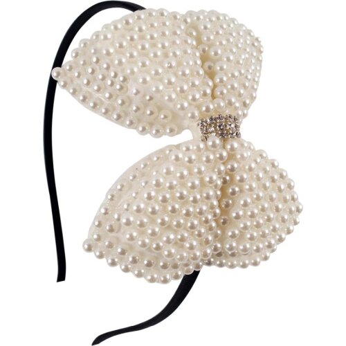 2Pcs/lot Newborn Kid Party Crystal Beads Pearl Hairband Princess Girl Headbands Headdress Hair Head Band Accessories