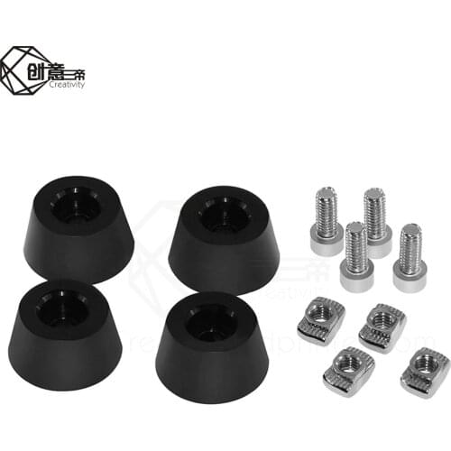 4 Sets Antivibration Feet For i3 MK3 Printer Kit Anti-vibration Rubber Landing Mat Feet For 2020 Profile 3d Printer Parts