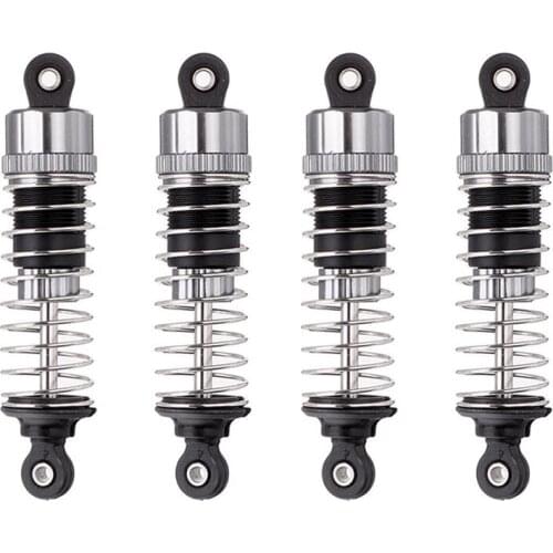 4PCS Upgraded Aluminum Capped Oil Filled Shock Absorber Damper for HBX 16889 M16100A 1/16 RC Car Parts
