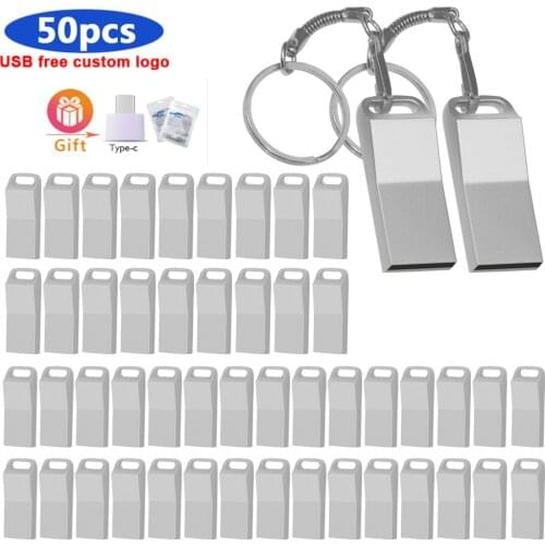 50 pcs/lot super mini pendrive usb flash drives 64GB 32GB 16GB 8GB 4GB pen drive cle usb stick waterproof memoria usb flash disk