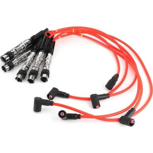 6Pcs Ignition Cable Spark Wire Cord 1J0998031 Fit for Corrado VR6 2.8 2.9 with Pull Rod Auto accessories