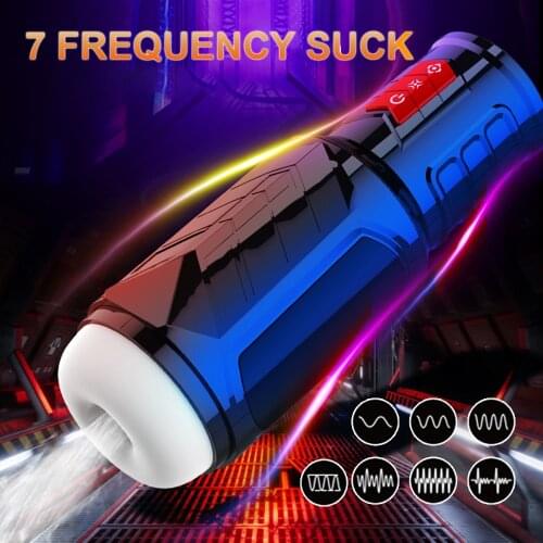Automatic Telescopic Rotation Male Masturbator Cup Blowjob Penis Simulator 7 Speeds Vagina Stroker Oral Adult Sex Toys for Men