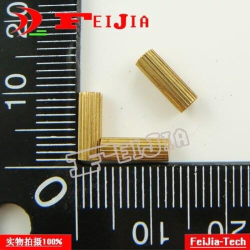 Free shipping M2*9mm double-pass monitoring security copper knurled pillarsHardware Fasteners Bolts