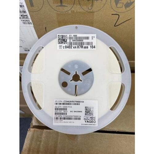 CC0402KRX7R8BB104 0402 104K 25V CAP CER 0.1UF 25V X7R 0402 0.1 µF ±10% 25V ceramic capacitor X7R 0402 (1005 metric)