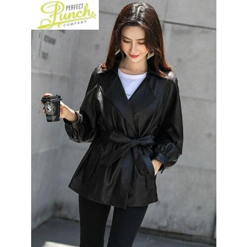 Genuine Leather Jacket Real Women Clothes 2021 Korean Sheepskin Coat Fashion Windbreaker Spring Chaqueta Mujer Z91909 KJ5412