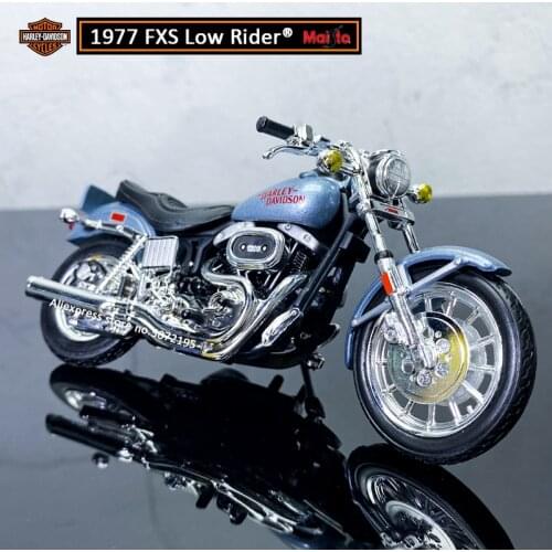 Maisto 1:18 HARLEY-DAVIDSON 1977 FXS Low Rider Alloy Diecast Motorcycle Model Workable Toy For Children Gifts Toy Collection