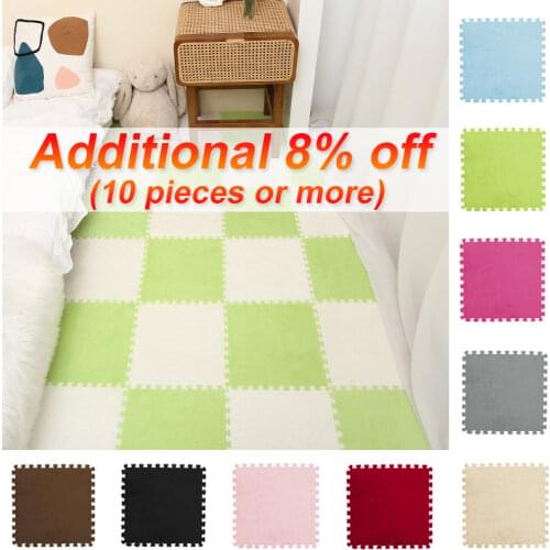 Soft Plush Mats Kids Baby Playing Mat Baby Crawling EVA Foam Puzzle Carpet for Childrens Room Cute Square DIY Rugs Playmats