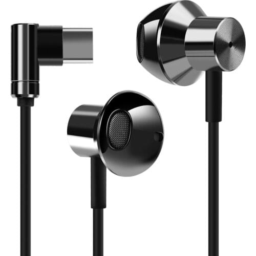 USB Type C Earphone for Huawei In-Ear Bass Stereo Earbuds with Mic Headset Type C 3.5mm Jack for Xiaomi Samsung blackview Doogee