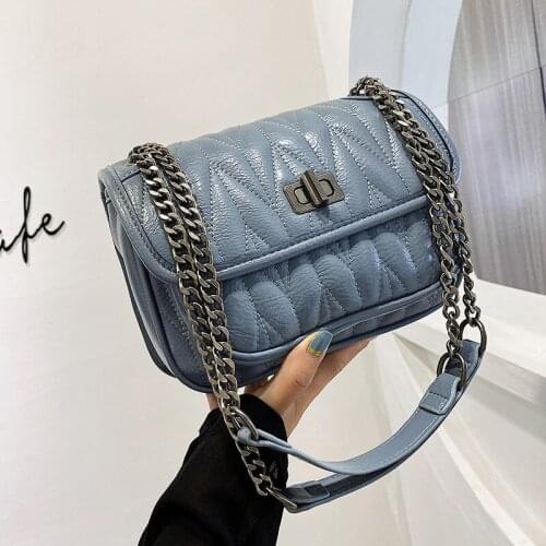 New trend line all-match small bag female bag net celebrity fashion one-shoulder messenger bag western style all-match chain bag