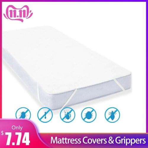 New Four-Corner Tendon Terry Cloth Waterproof Bed Cover Waterproof Mattress Protector #4O