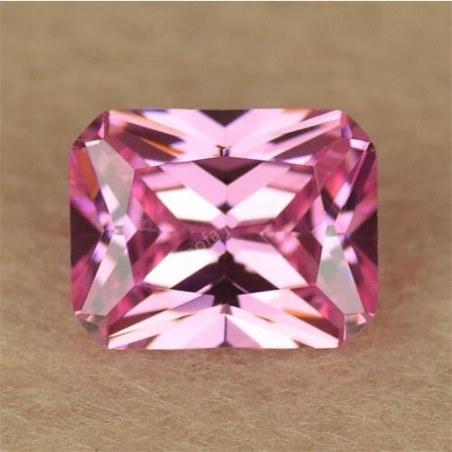Wholesale Price 3X5mm~13X18mm Baguette Octangle Shape Cut Pink Color Loose Lab Created Cubic Zircon Gems CZ Stone For Jewelry