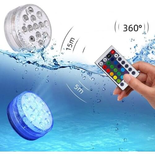 Swimming Pool Light Rgb Led Bulb Submersible Underwater Led Light+remote Control Night Lamp Outdoor Garden Party Decoration #P2