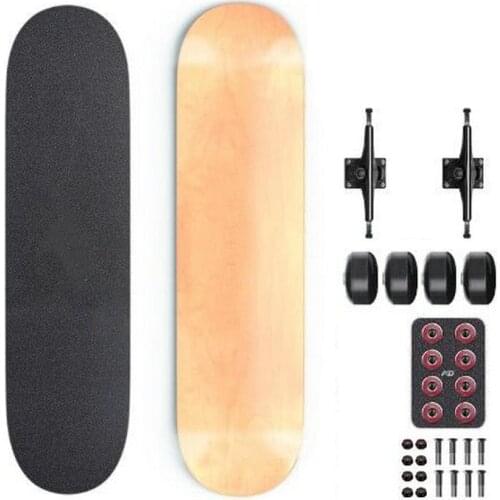 Professional Skateboard Adult Double Short Board Teenagers Boys Girls Beginners Childrens Four Wheel Scooter Road Board Maple