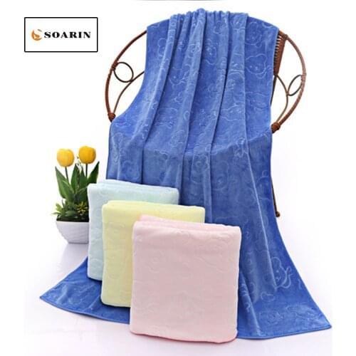 SOARIN Microfiber Fabric Jacquard Absorvente Bath Towel Toalhas De Banho Adulto Toallas De Playa Para Adultos Travel Towel Gym