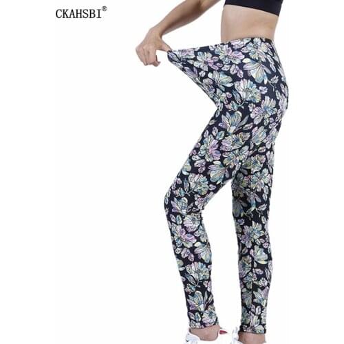 CKAHSBI Activewear Yoga Pants Print Legings Women Fitness Leggins New Leggings Fashion Elastic Summer Pants Stretch Trousers