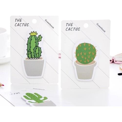 Facilitation of cactus convenience paste small freshness and creative retention sticker paper N Stationery Papelaria small gift