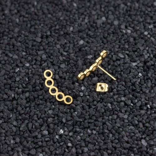 Minimalist Crawler Earrings Empty Round Ear Jackets Pendientes Mujer Moda 2020 Climber Circles Stud Earrings For Women Jewelry