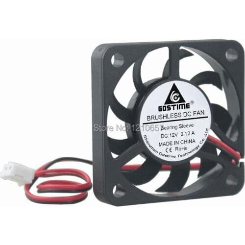 50 Pieces LOT Gdstime 40mm 4cm 40x7mm 4007 DC 12V 2Pin Brushless Ventilation Motor Cooling Fan