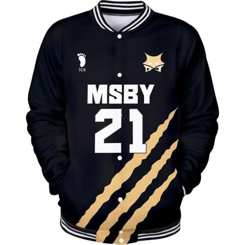 Japan Anime Haikyuu Cosplay Costume 3D Hoodie Jacke Coats MSBY Volleyball Club Shoyo Hinata Kotaru Bokuto Miya Atsumu 3D Hoody
