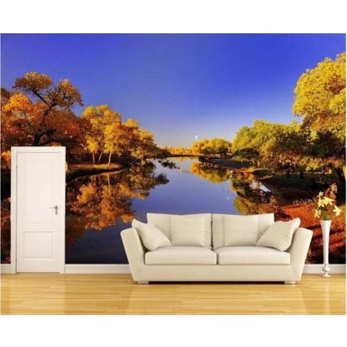 Custom mural 3d photo wallpaper Park lake forest landscape home interior living room wallpaper for walls 3 d in rolls