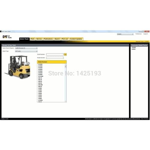 Cat Lift Trucks 2021 Spare Part Catalogue