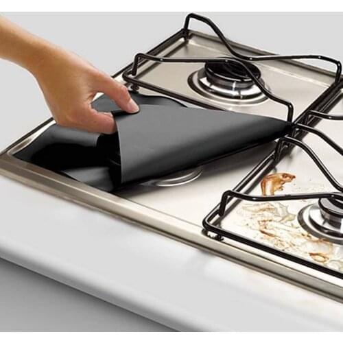 Gas Hob Oil Protector Liner Non-Stick Sheet Reusable Stove Clean Mat Pad Furnace Surface Protection Pads Kitchen Tools