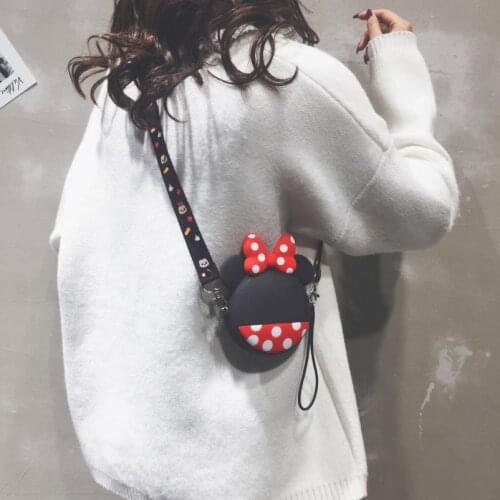 Disney Womens Small Bag Girls Handbag New Mini Shoulder Bag Cartoon Mickey Mouse Minnie Baby Coin Purse Girl Crossbody Bag
