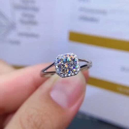 2020 new crackling moissanite ring for women jewelry engagement ring for wedding 925 silver ring birthday gift