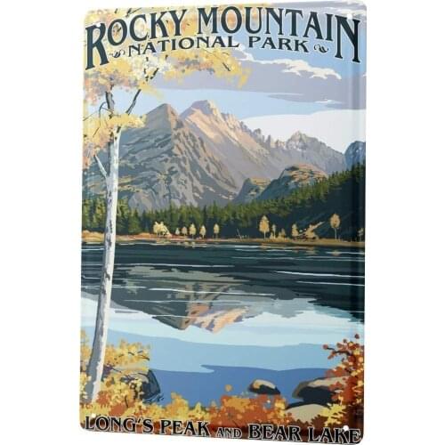 SINCE 2004 Tin Sign Metal Plate Decorative Sign Home Decor Plaques Retro Rocky Mountain