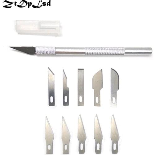 ZtDpLsd 11 Blades Metal Scalpel Craft Engraving Pen Knives DIY Wood Paper Carving Fruit Food Cutting Repair Stationery Art Tool