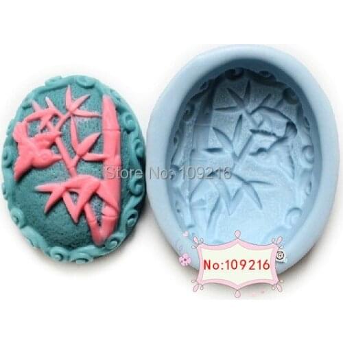 1pcs Bamboo & Bird (H0205) Silicone Handmade Soap Mold Crafts DIY Mold