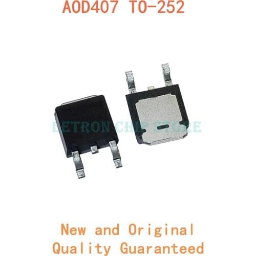 10pcs AOD407 TO-252 D407 TO252 MOSFET P-CH 60V 12A original and new IC