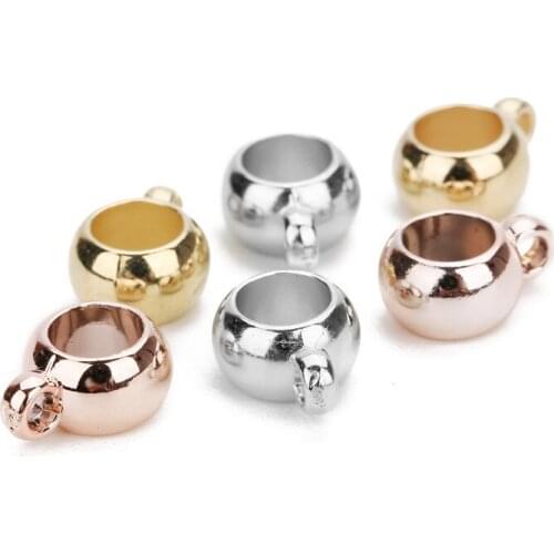 100pcs/lot 8mm 10mm big hole Connector CCB Alloy Pendant For DIY bracelet Jewelry Making gh4s