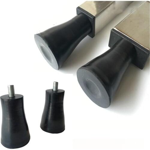 4Pcs Rubber Shockproof Screw Foot pad Feet Chair Black Non-slip Heighten Adjustable Chalice Furniture Table Leg Floor Protector
