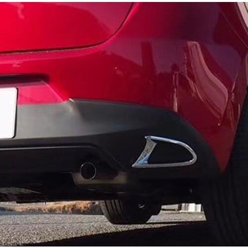 Car Styling For Mazda 2 Demio DJ 2015-2017 2018 2019 Chrome Rear Fog Light Lamp Cover Trim Foglight Reflector Sticker Frame