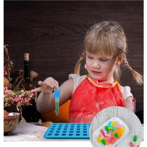 DIY Bear Biscuit Mould Fondant Cake Chocolate Soap Candy Sugar Silicone Mold Baking Kitchen Tool Accessories Random Color