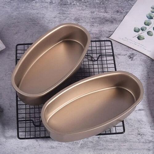 Oval Shaped Carbon Steel Cake Baking Molds Non-stick Cheesecake Bread Baking Moulds Tools