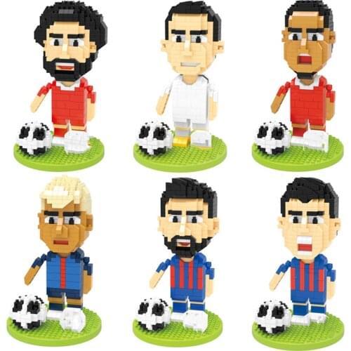 Football Soccer Basketball Player Super Star Doll Building Block Headz Figures Diamond Bricks Friends Toys DIY Educational Gifts