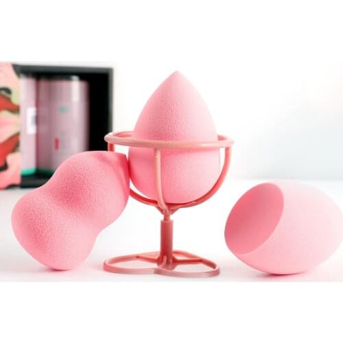 Sponge Set for Makeup Cosmetics Make up Puff Blender Holder Storage Hydrophilic Zero Wasted Powder Silicone makeup Sponge Puff