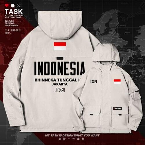 Indonesia Indonesian IDN men jacket hooded nation flag windbreaker chaquetas hombre mens fashion for men mens autumn clothes