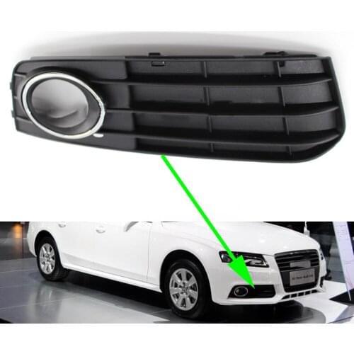 Fog Light Cover For Audi A4L B8 2009~2012 Fog Light Cover Vent Grille Side Insert Grilles Lower Bumper Insert Car Fog Lamp Cover